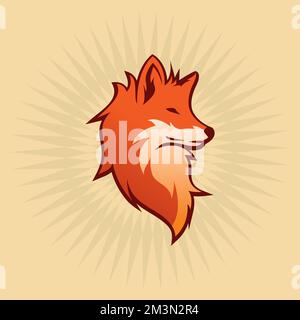 Fox Mascot Vector. Logo Head Fox. Icône Fox Illustration de Vecteur