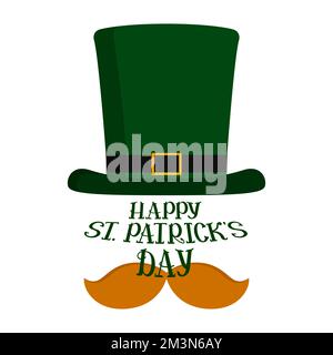 CARTE de vœux HAPPY ST PATRICK. Illustration vectorielle. Illustration de Vecteur