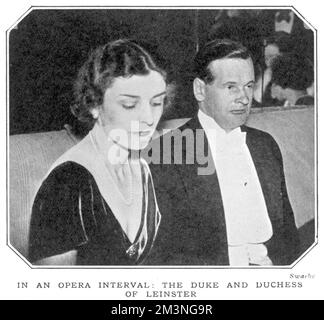 Le duc et la duchesse de Leinster à l'opéra Banque D'Images