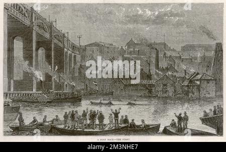 Course de bateaux de Newcastle Banque D'Images