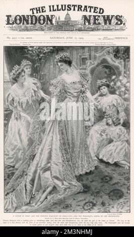 Princesse Margaret de Connaught une vision en dentelle irlandaise Banque D'Images