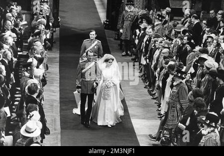 Mariage de la princesse Anne Banque D'Images