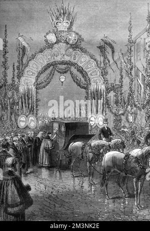 Mariage royal 1863 - adresse du maire de Windsor Banque D'Images