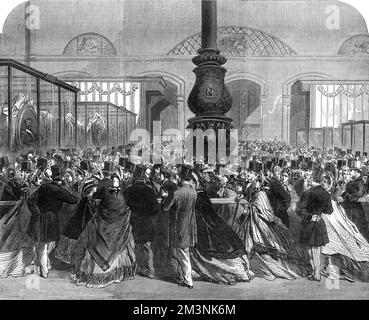 Mariage royal 1863 - exposition de cadeaux Banque D'Images