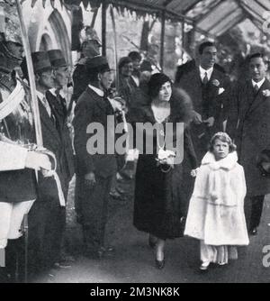 Mariage Cambridge-Abel Smith Balcombe, 1931 Banque D'Images