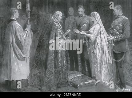 Mariage de la princesse Marie et du vicomte Lascelles, 1922 Banque D'Images