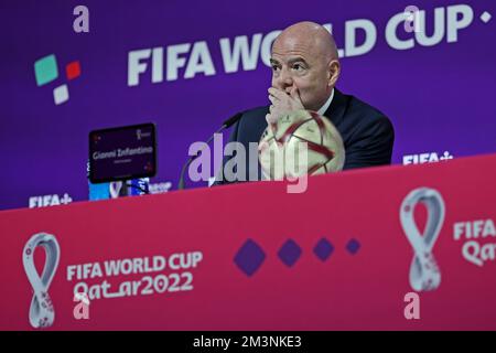 Doha, Qatar. 16th décembre 2022. Gianni Infantino, Président de la FIFA, lors de la coupe du monde de la FIFA, Qatar. , . (Heuler Andrey/SPP) crédit: SPP Sport presse photo. /Alamy Live News Credit: SPP Sport Press photo. /Alamy Live News Banque D'Images