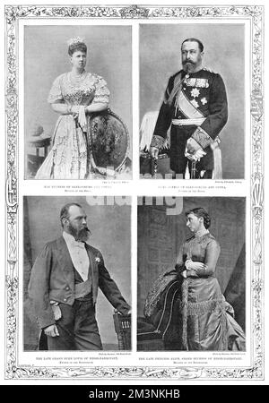 Mariage de la princesse Victoria Melita et Ernst Louis de Hesse Banque D'Images