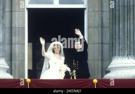 Mariage royal 1986 - sur le balcon Banque D'Images