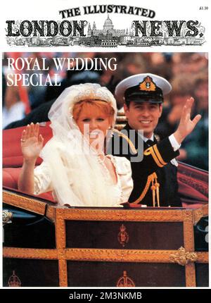 Mariage royal 1986 - couverture ILN Banque D'Images