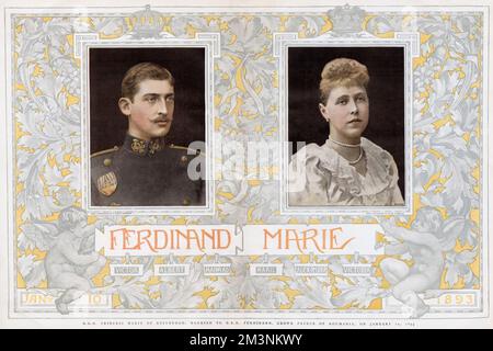 Mariage royal 1893 -- Princesse Marie d'Édimbourg Banque D'Images