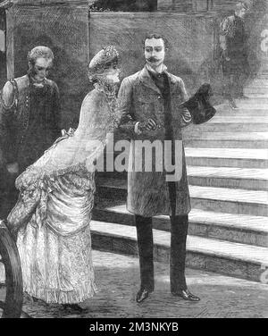 Mariage royal 1882 - Duc et Duchesse d'Albany Banque D'Images