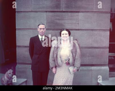 Roi George VI et Reine Elizabeth - mariage d'argent Banque D'Images