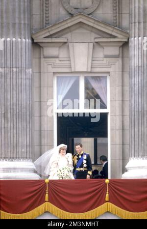 Mariage royal 1981 - Prince Charles et Lady Diana Spencer Banque D'Images