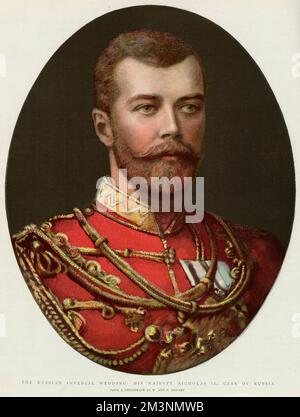 Le Tsar Nicolas II de Russie Banque D'Images