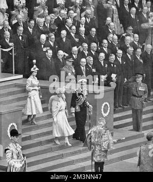 George VI Opening Festival of Britain, Cathédrale Saint-Paul Banque D'Images