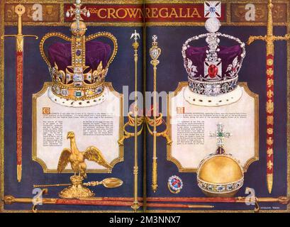 The Crown Regalia - couronnement de 1953 Banque D'Images