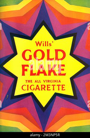 Publicité Wills Gold Flake Banque D'Images