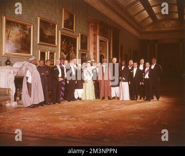 La reine Elizabeth II et les ministres du Commonwealth Banque D'Images