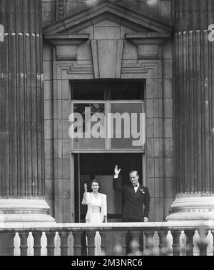 Engagement de la princesse Elizabeth et de Philip Mountbatten Banque D'Images