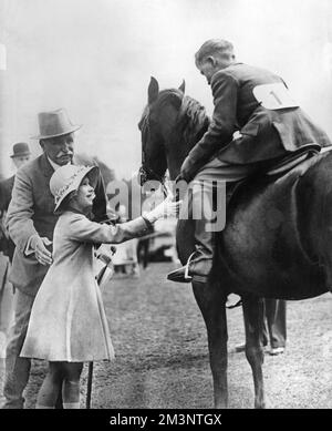 Princesse Elizabeth dans une gymkhana Banque D'Images