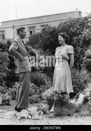 Le roi George VI et la princesse Elizabeth Banque D'Images