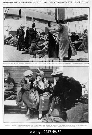 Titanic - survivants à bord du Titanic Banque D'Images