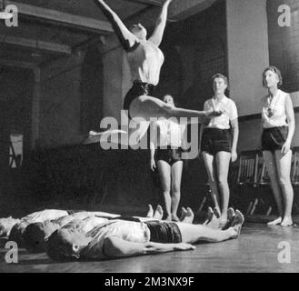 Les cours d'exercice de la Ligue des femmes de santé et de beauté, 1938 Banque D'Images