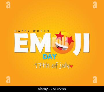 Happy World Smile Day emoji composition 17 juillet Illustration de Vecteur