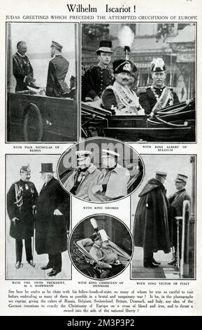 Kaiser Wilhelm avec les chefs d'État européens avant la première Guerre mondiale Banque D'Images