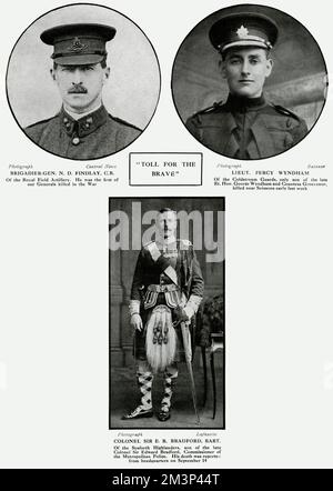 Trois soldats tombés au combat, WW1 Banque D'Images