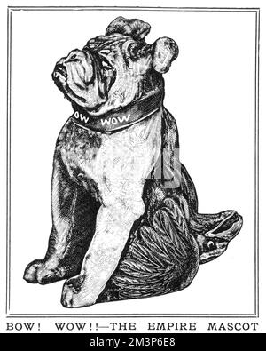 Mascotte de bouledogue Lucky WWI conçue par John Hassall Banque D'Images