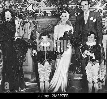 Le mariage Hambro - Beaton, 1934 Banque D'Images