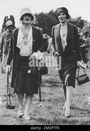 Lady Eveyln Beauchamp et la comtesse de Carnarvon, 1929 Banque D'Images