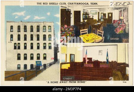 The Red Shield Club, Chattanooga, Tennessee, 'Une maison loin de la maison', installations d'organisations, Tichnor Brothers Collection, cartes postales des États-Unis Banque D'Images