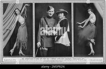 Lieutenant et Mme Vernon Castle, danseurs Banque D'Images