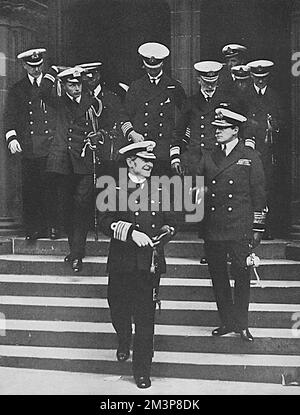 Hommage de la Navy à Lord Kitchener, première Guerre mondiale Banque D'Images