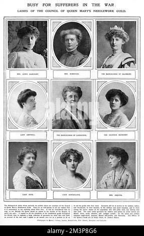 Mesdames du Conseil de la Queen Mary's Needlework Guild Banque D'Images