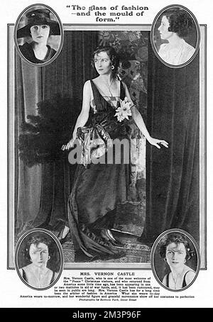 Mme Vernon Castle, 1918 Banque D'Images