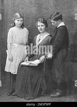 Princesse Alice, comtesse d'Athlone et ses enfants Banque D'Images