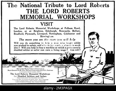 Ateliers Lord Roberts Memorial, WW1 Banque D'Images