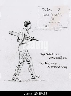 Match de cricket, Angleterre contre Australie 1902 Banque D'Images