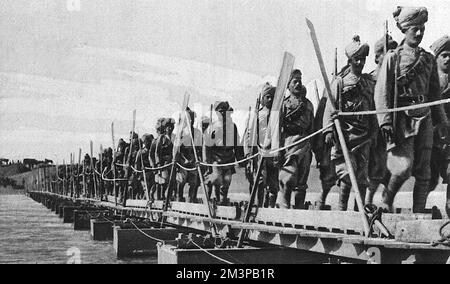 Troupes indiennes en Mésopotamie pendant la première Guerre mondiale Banque D'Images