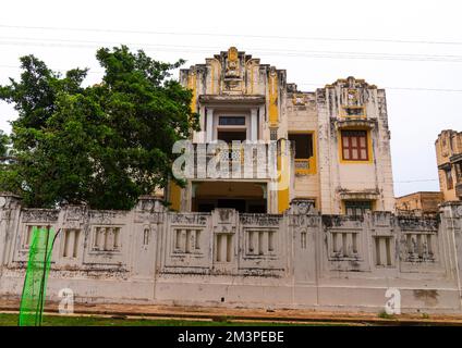 Hôtel art déco, Tamil Nadu, Karaikudi, Inde Banque D'Images