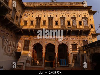 Vieux haveli historique, Rajasthan, Mandawa, Inde Banque D'Images