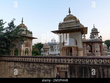 Gaitore Ki Chhatriyan cenotaph, Rajasthan, Jaipur, Inde Banque D'Images