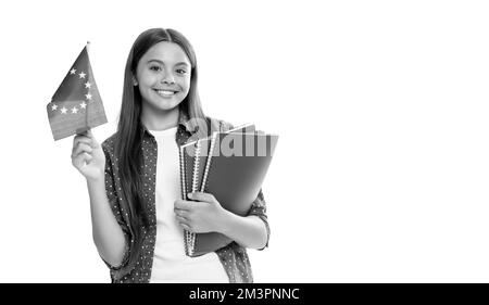 retour à l'école. éducation à l'étranger pour les enfants. études pour les enfants à l'étranger. voyages et apprentissage de la langue étrangère. Banque D'Images