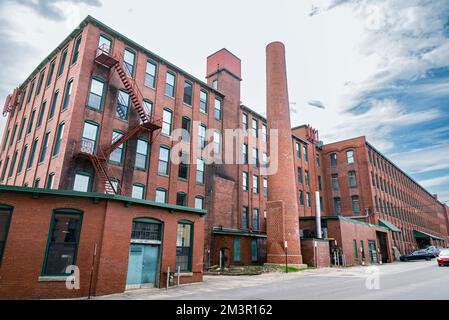 Le vieux moulin de Westbrook Maine. L'héritage de la révolution industrielle, Etats-Unis Banque D'Images