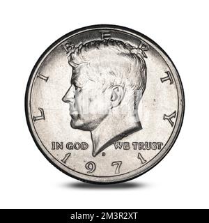 Un demi-dollar - Kennedy 1971 Banque D'Images