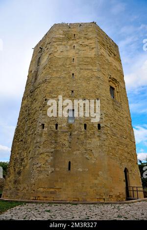 tour federico II imposant rempart militaire de l'âge médiéval enna sicile italie Banque D'Images